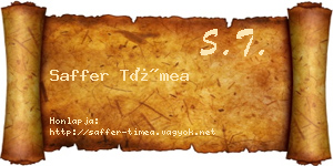 Saffer Tímea névjegykártya